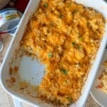 Tuna Casserole in a white pan