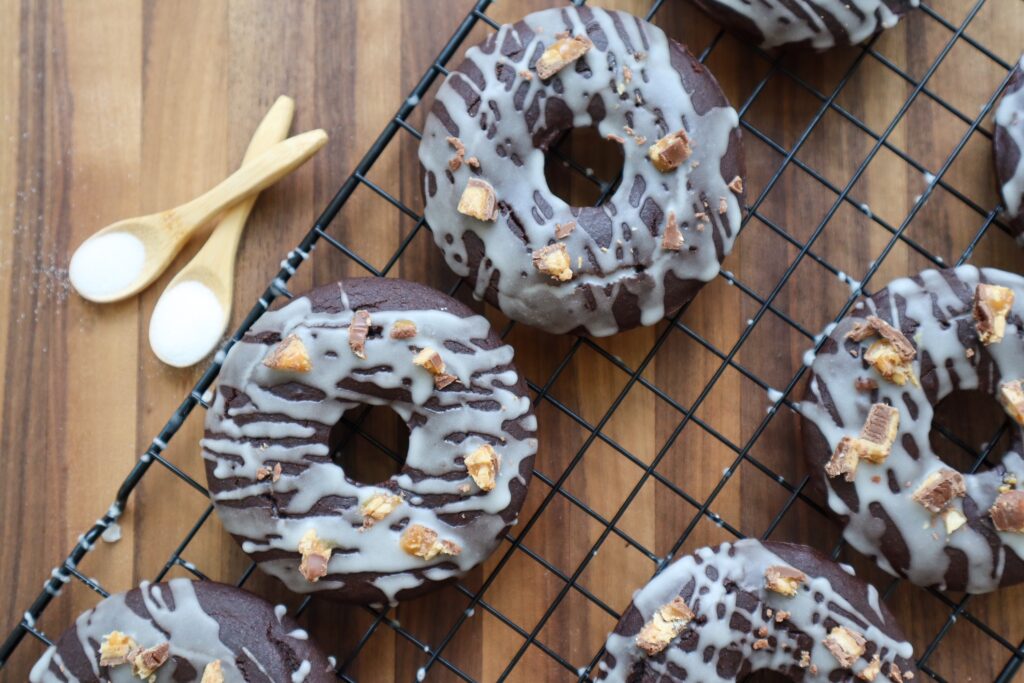 Gluten free snickers donuts