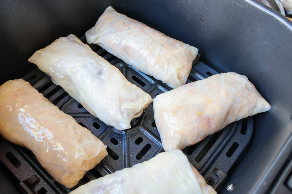 Air fryer birria chicken spring rolls step 3