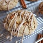 Apple walnut cookies with cinnamon.