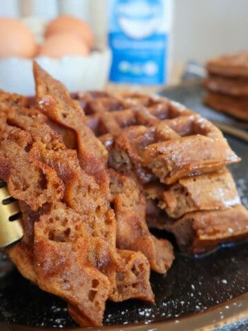 Ginger bread waffles in a plate