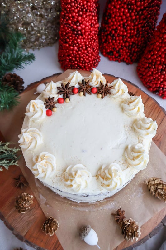 Gingerbread cake with Christmas decoration