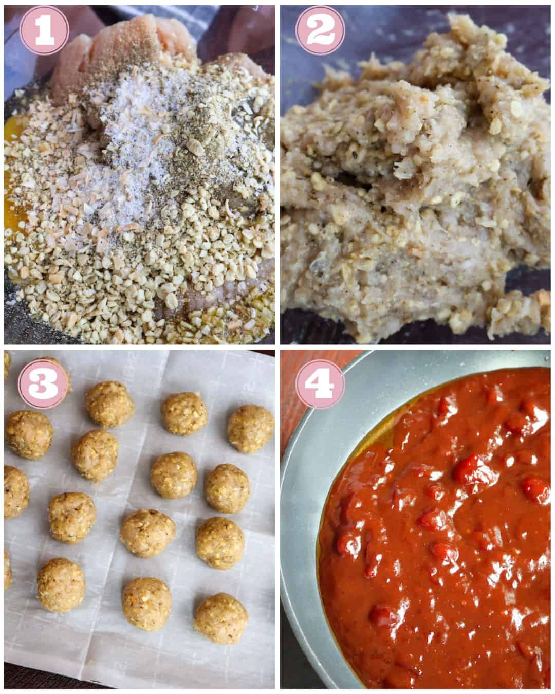 Meatballs collage
