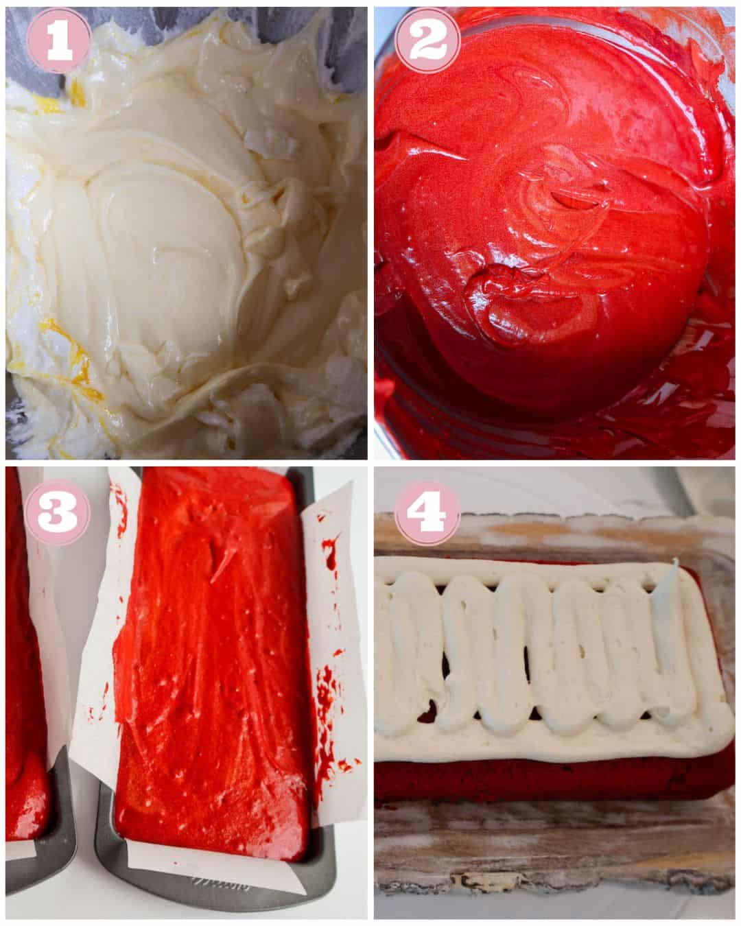 Red Velvet cake collage instructions