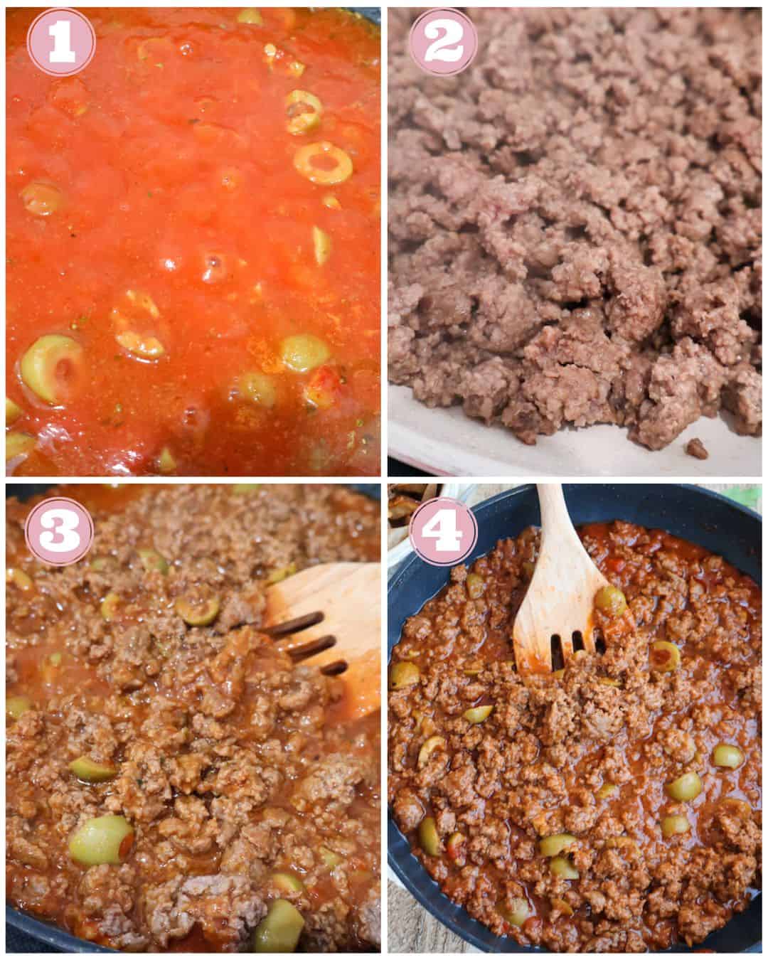 corned beef collage