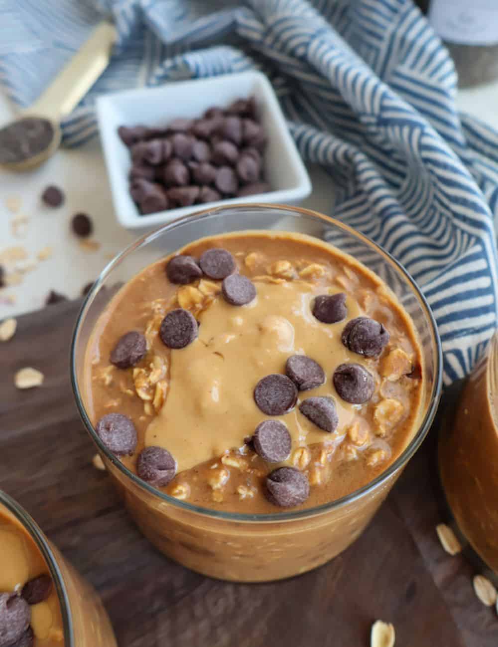 Overnight oats with chocolate
