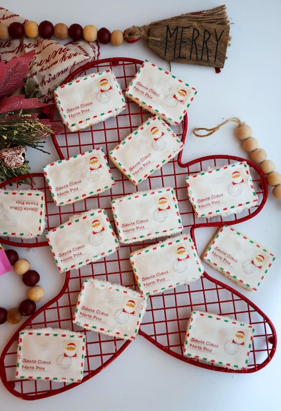 christmas cookies in a rack