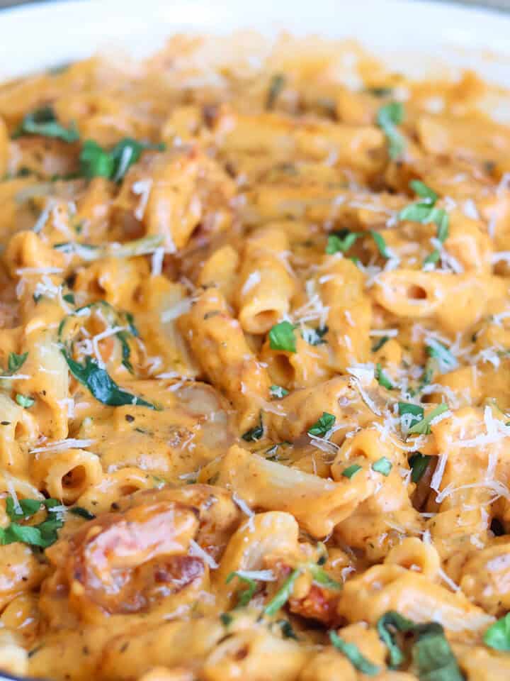 Bowlful of creamy pasta